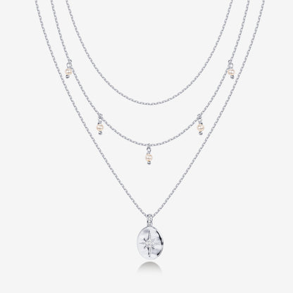 Layered North Star Pendant Necklace