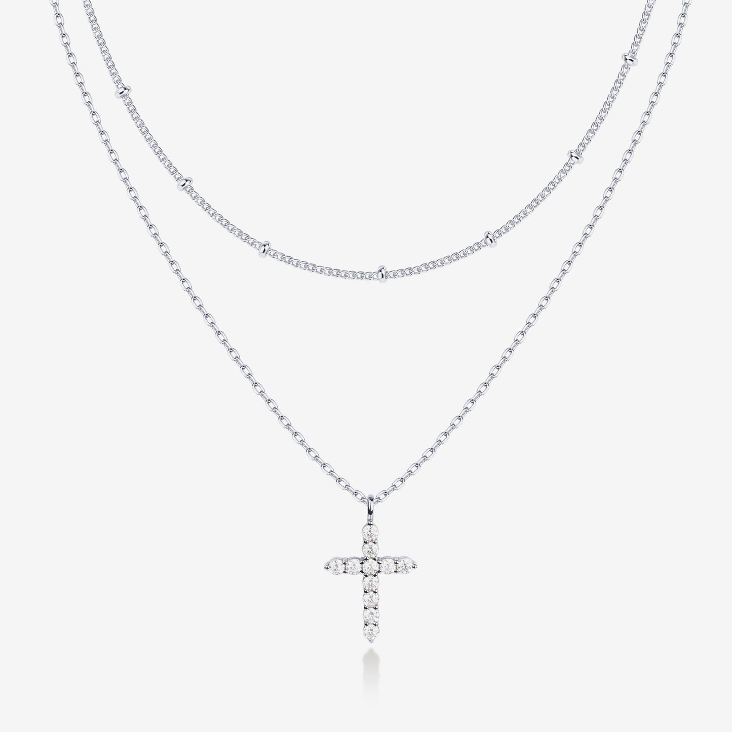 Layered Cross Pendant Necklace