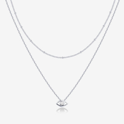 Layered Evil Eye Necklace