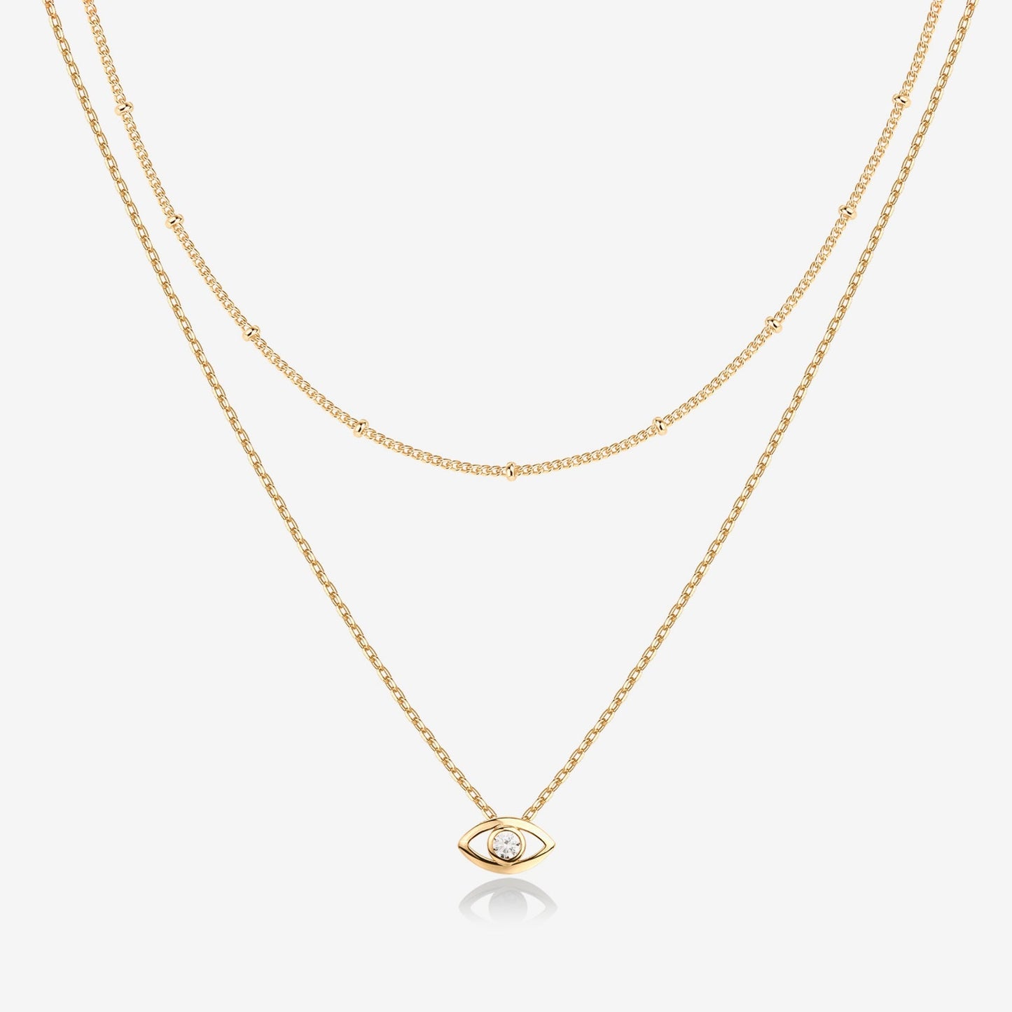 Layered Evil Eye Necklace