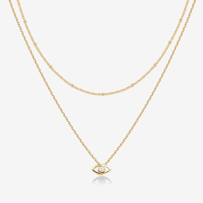 Layered Evil Eye Necklace