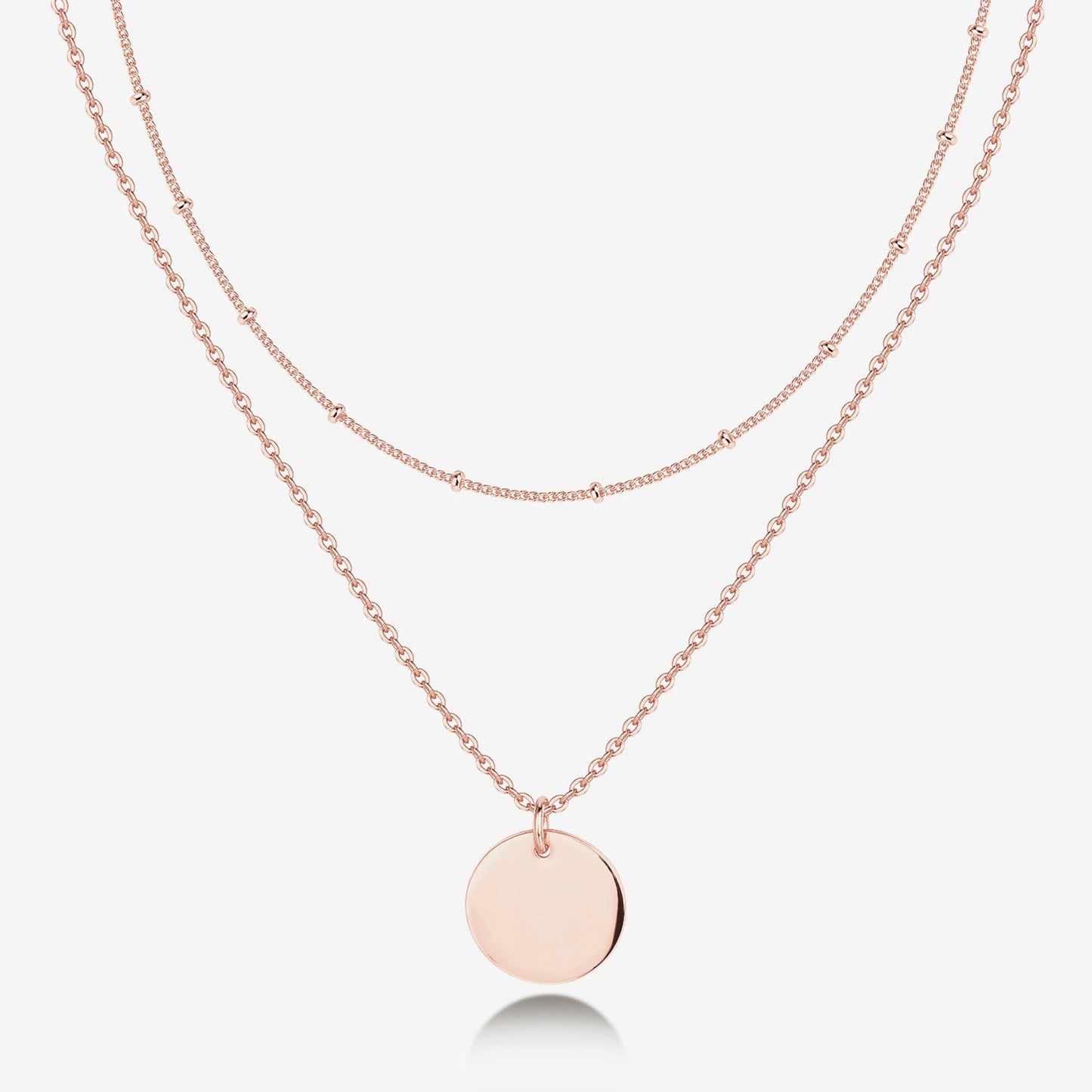 Layered Coin Pendant Necklace