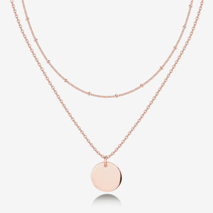 Layered Coin Pendant Necklace