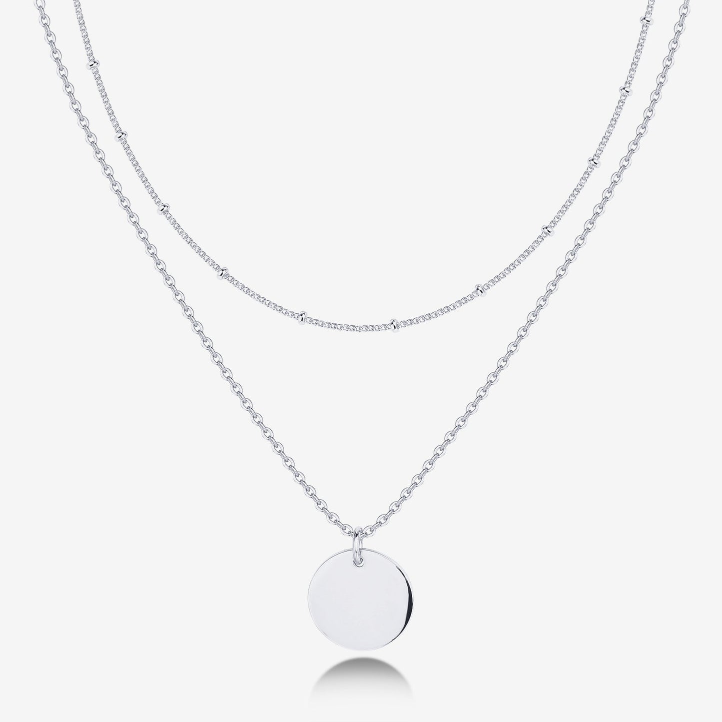 Layered Coin Pendant Necklace