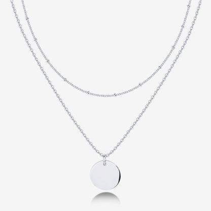 Layered Coin Pendant Necklace