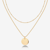 Vermeil Layered Coin Pendant Necklace
