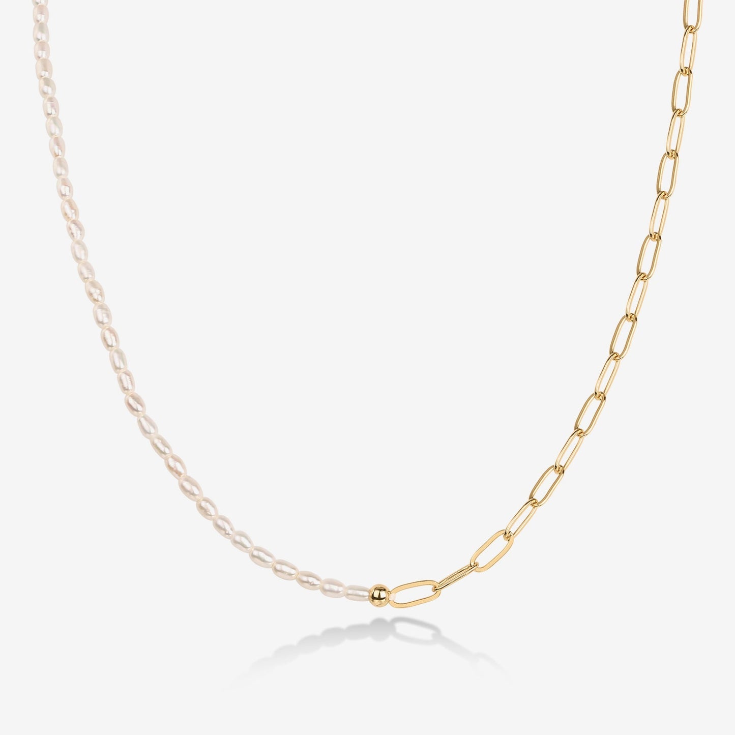 Pearl Paperclip Necklace