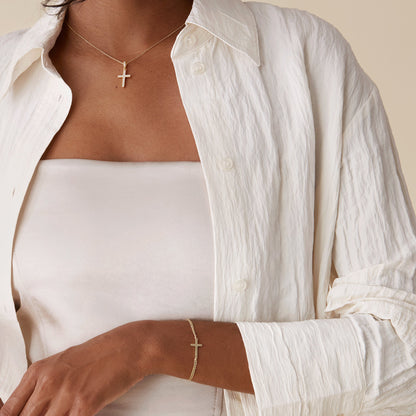 Pavé Cross Necklace