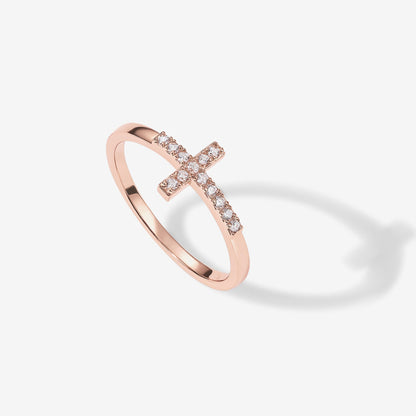 Cross Ring Cubic Zirconia