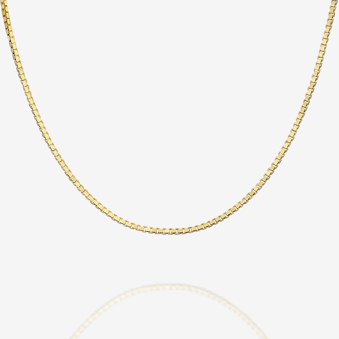 Stackable Mini Square Box Chain Necklace
