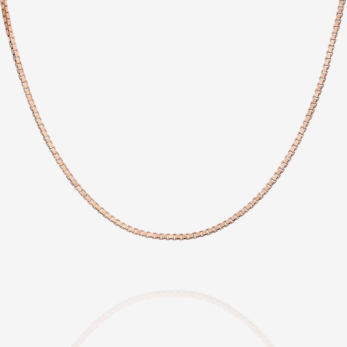Stackable Mini Square Box Chain Necklace