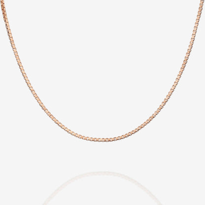 Stackable Mini Square Box Chain Necklace