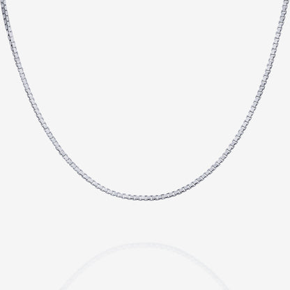 Stackable Mini Square Box Chain Necklace