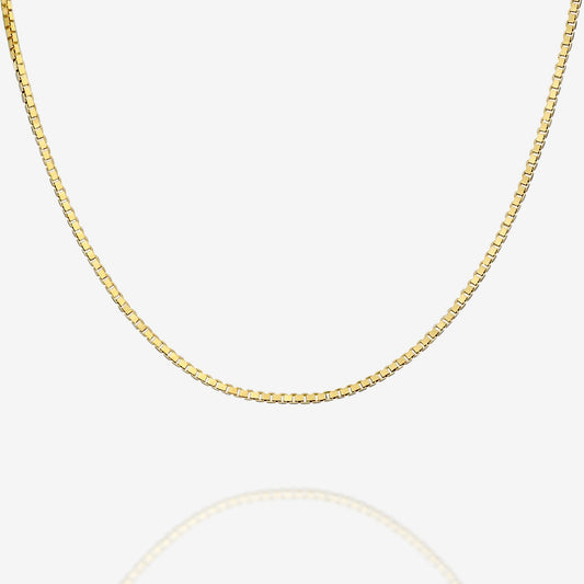 Stackable Mini Square Box Chain Necklace