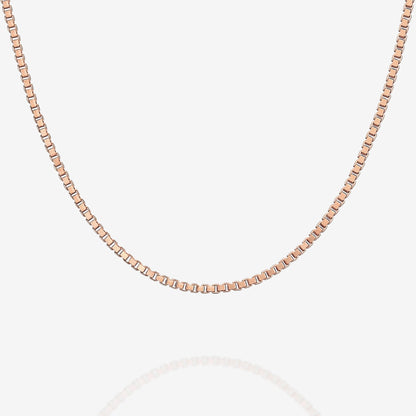 Stackable Medium Thick Square Box Chain Necklace
