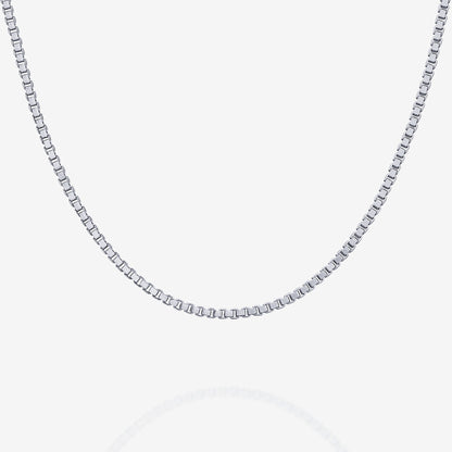 Stackable Medium Thick Square Box Chain Necklace