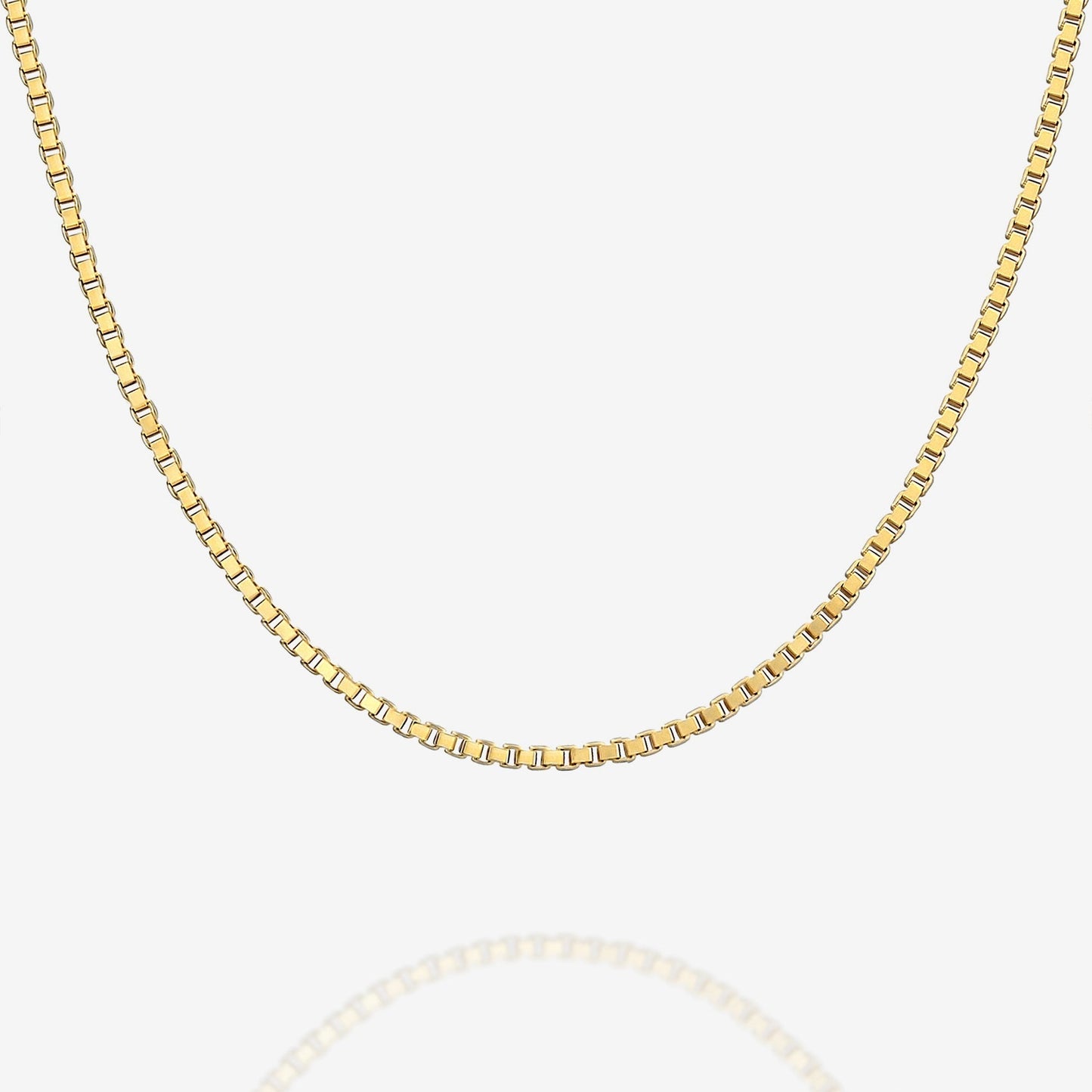 Stackable Medium Thick Square Box Chain Necklace