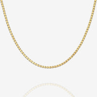 Stackable Medium Thick Square Box Chain Necklace