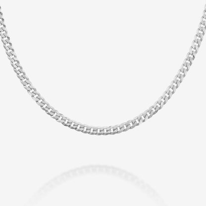 Thin Super Flat Curb Link Chain Necklace