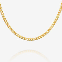 Thin Super Flat Curb Link Chain Necklace