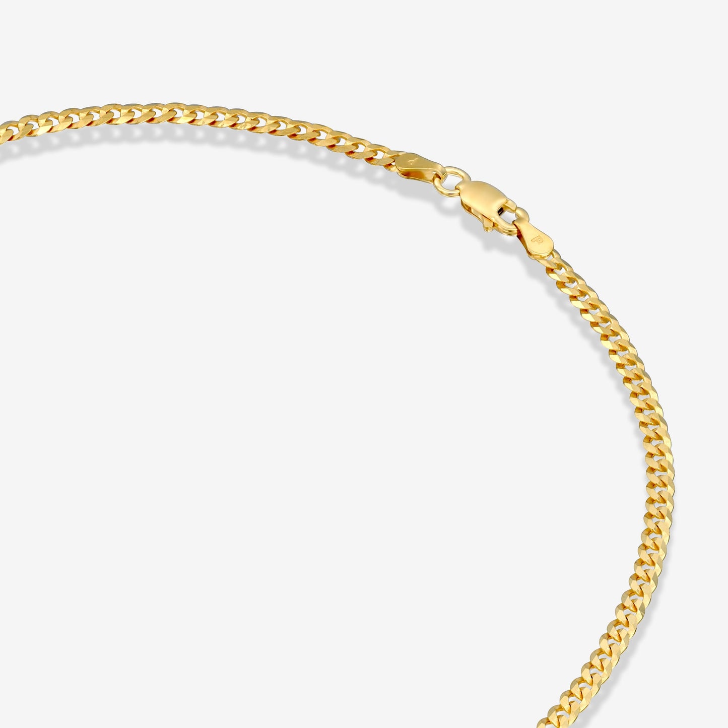 Thin Super Flat Curb Link Chain Necklace