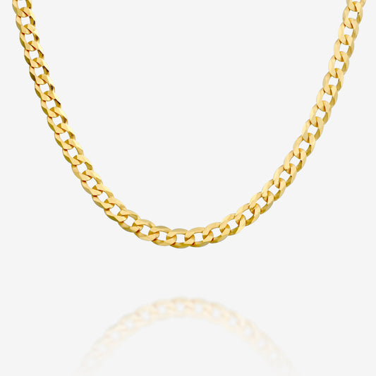 Thick Super Flat Curb Link Chain Necklace