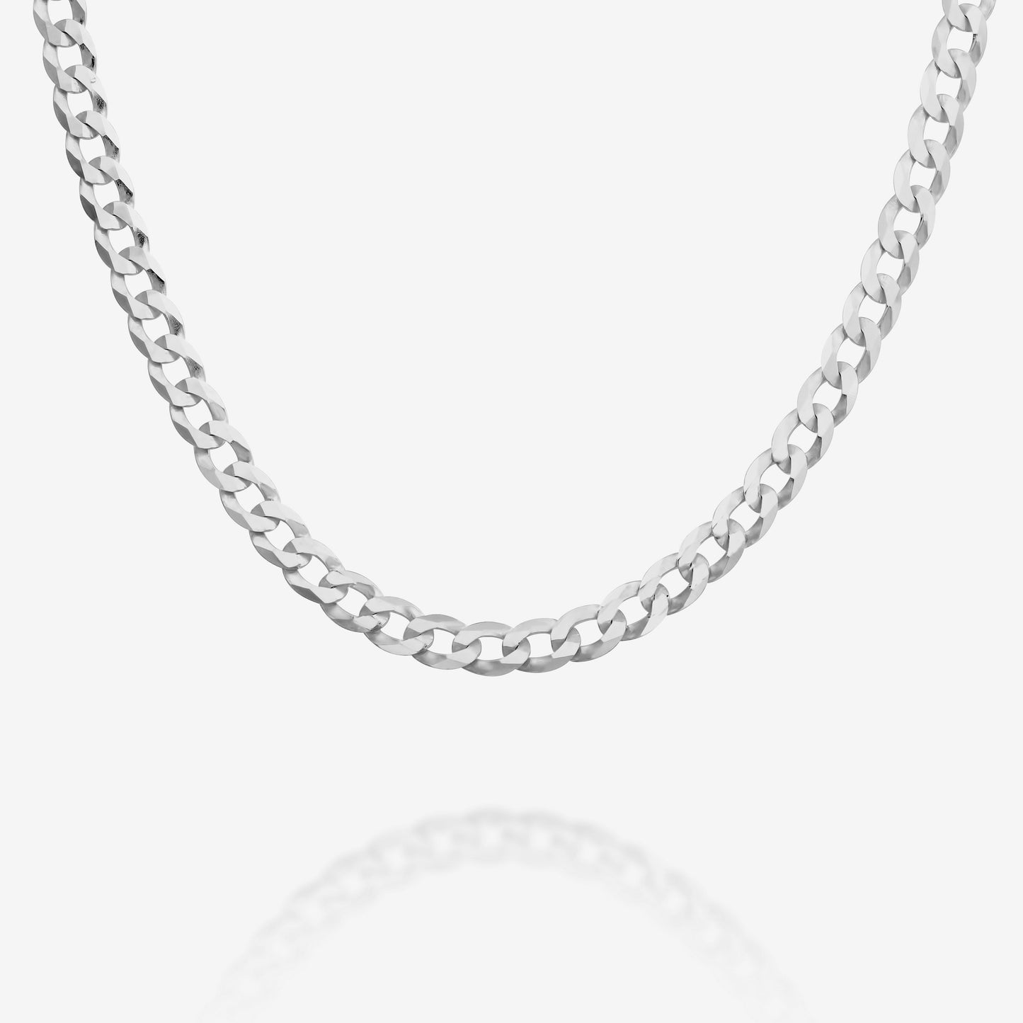 Thick Super Flat Curb Link Chain Necklace
