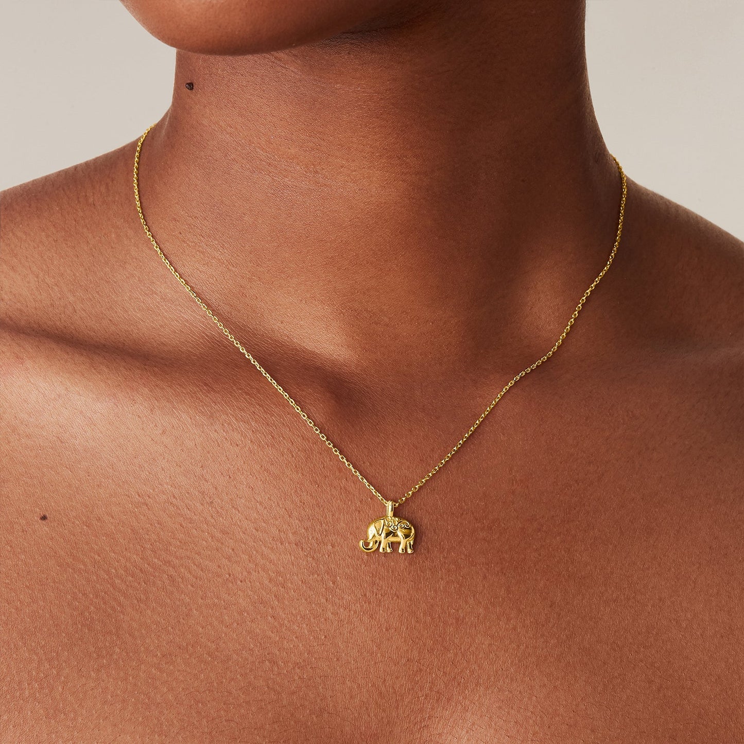 Dainty Elephant Pendant Necklace