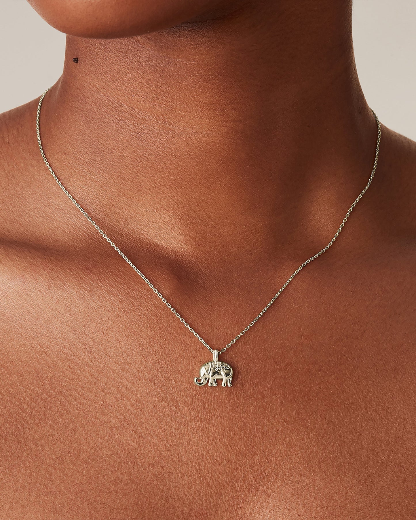 Dainty Elephant Pendant Necklace