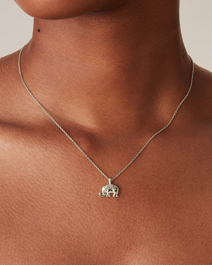 Dainty Elephant Pendant Necklace