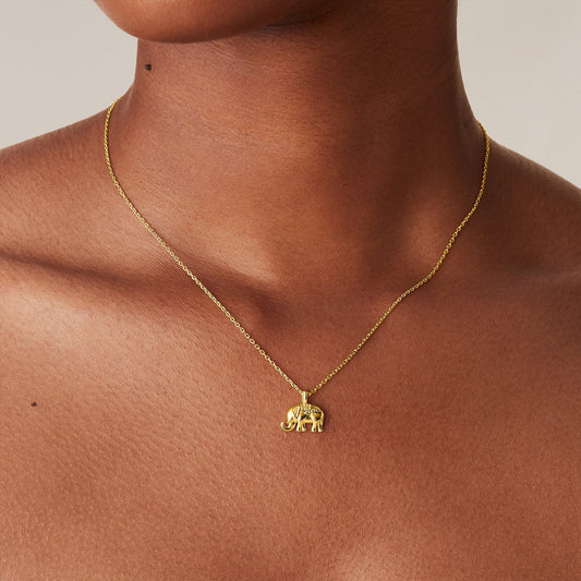 Dainty Elephant Pendant Necklace