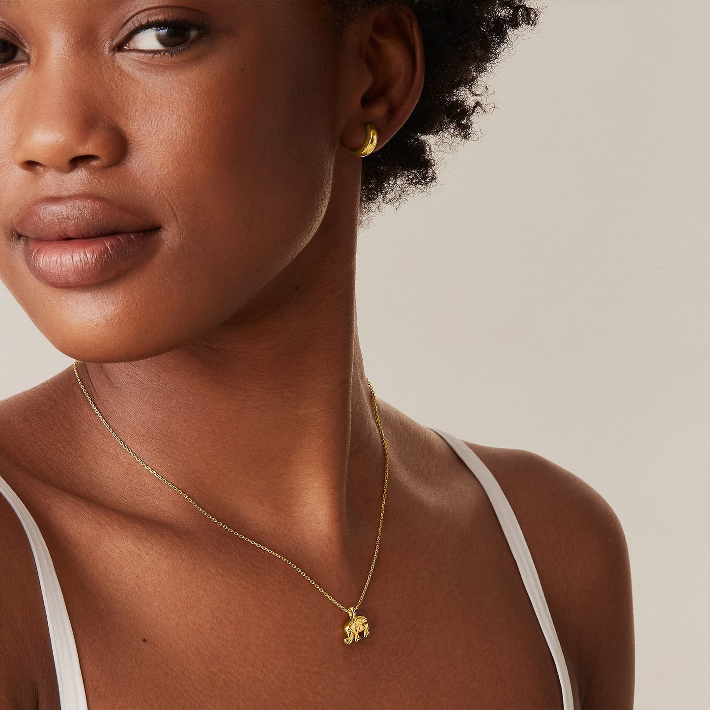 Dainty Elephant Pendant Necklace