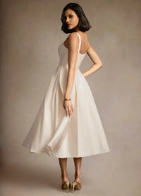 Eva Sleeveless Pleated Midi Dress