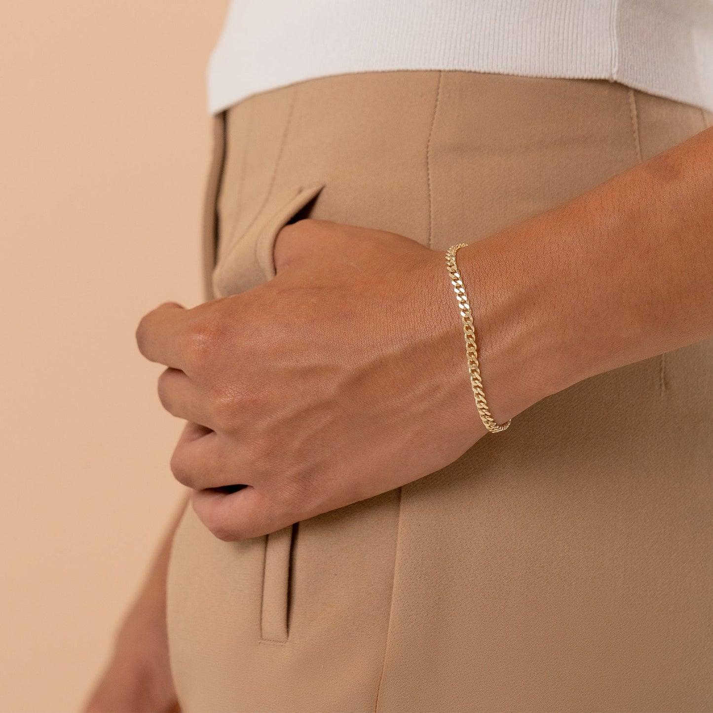 Vermeil Curb Chain Bracelet