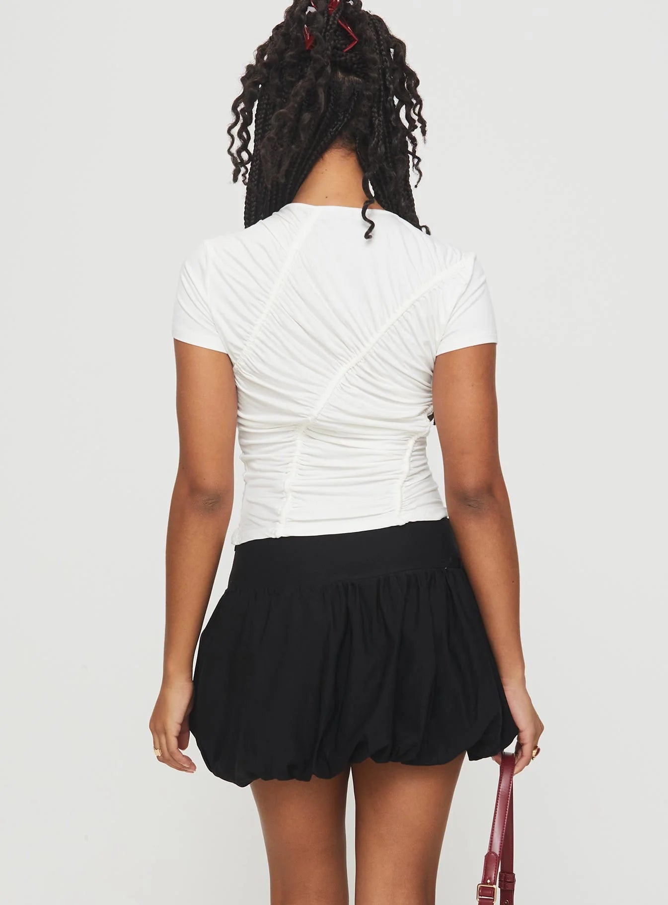BEST REVENGE® PLEATED BUBBLE MINI SKIRT