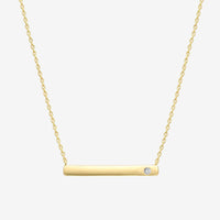 Horizontal Birthstone Bar Necklace