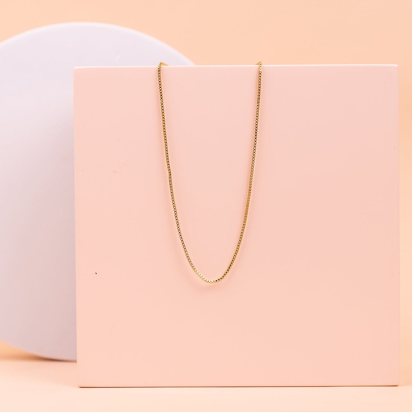 Vermeil Box Chain Adjustable Necklace