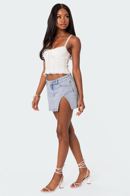 Slits 4 Dayz Denim Mini Skirt