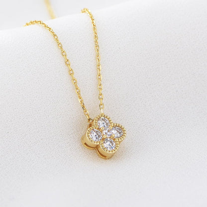 Diamond Single Clover Necklace