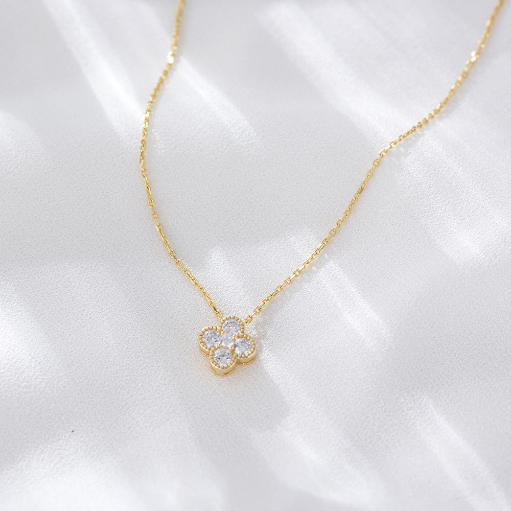 Diamond Single Clover Necklace
