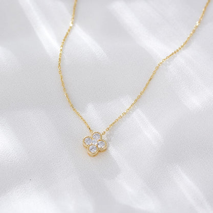 Diamond Single Clover Necklace