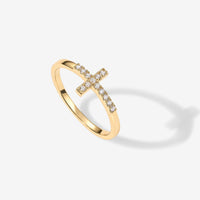 Cross Ring Cubic Zirconia