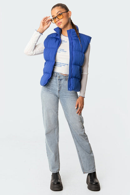 Bomber Puffer Vest