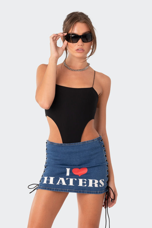 Camilla Ribbed High-Cut Bodysuit