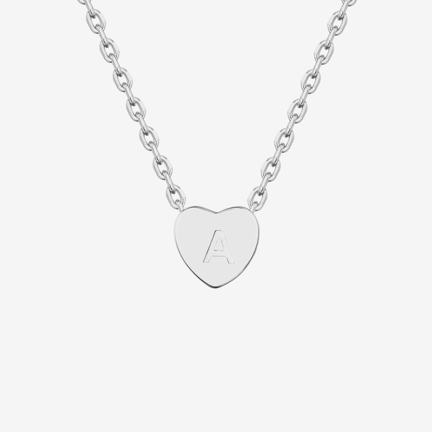 Dainty Heart Initial Necklace