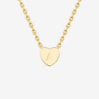 Dainty Heart Initial Necklace