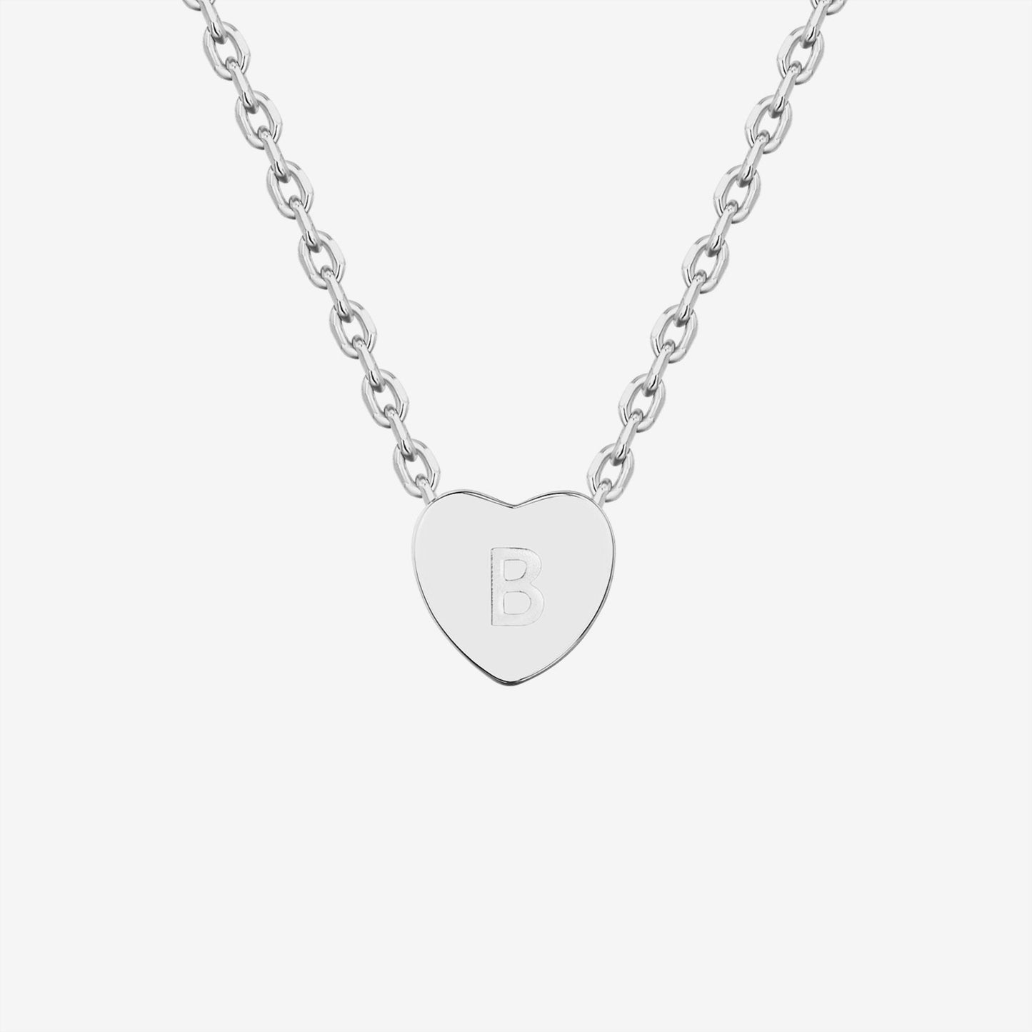 Dainty Heart Initial Necklace