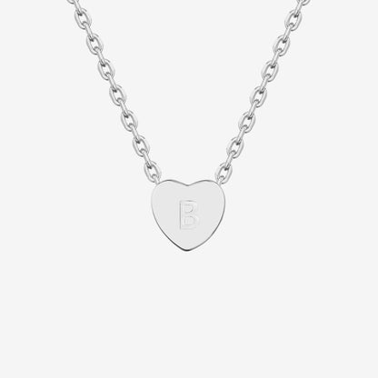 Dainty Heart Initial Necklace