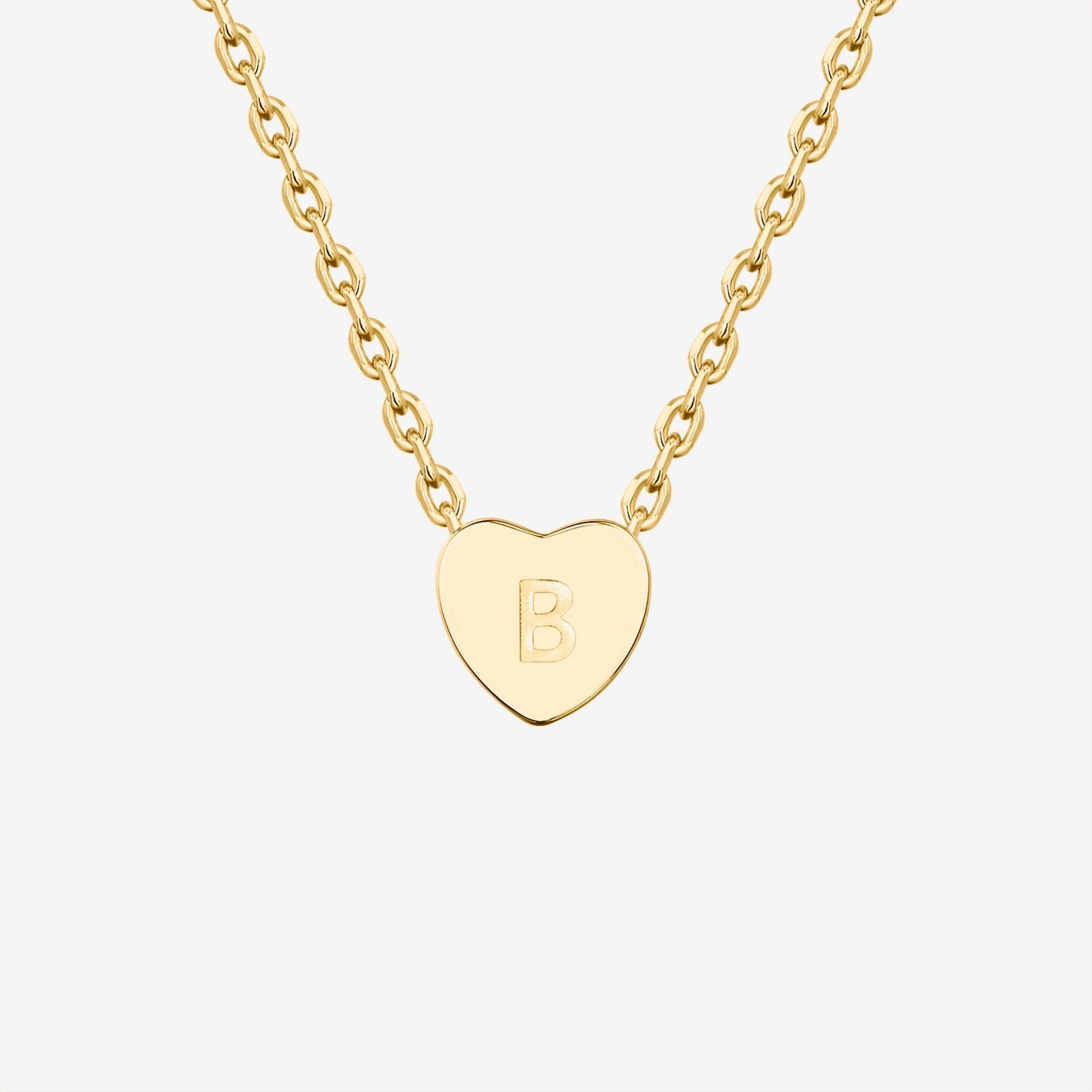 Dainty Heart Initial Necklace