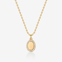 Oval Cubic Zirconia Pendant Necklace
